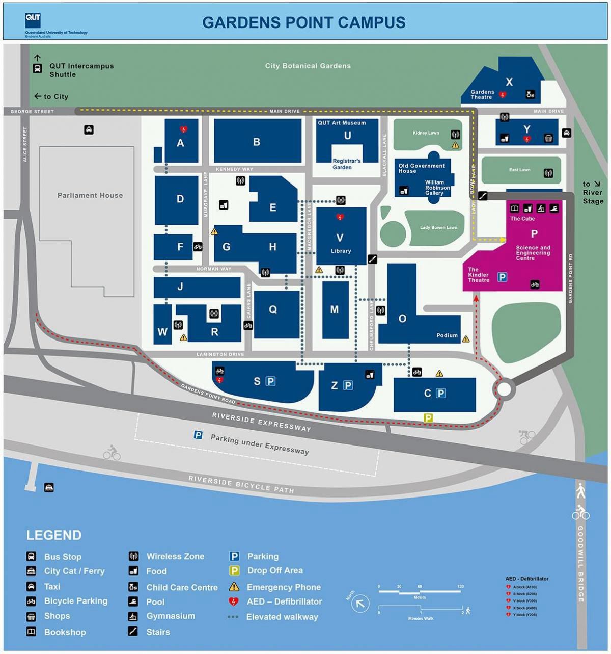 QUT Gardens Point Campus Map